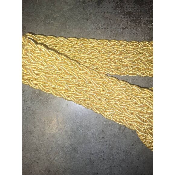 Braided Gold Metallic abelt - Picture 6 of 8
